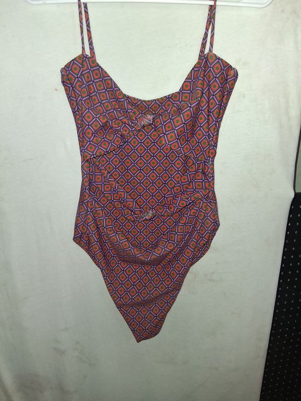 Skatie Burgundy and Purple  Spaghetti Strap Bodysuit